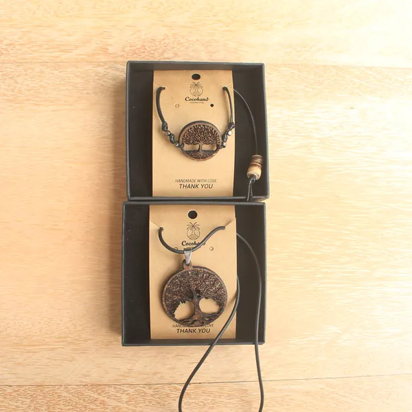 BỘ TRANG SỨC DỪA TREE OF LIFE ( 2 MÓN ) 