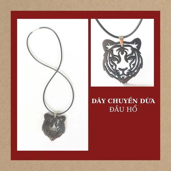 DÂY CHUYỀN DỪA ĐẦU HỔ, dây cao su phong cách