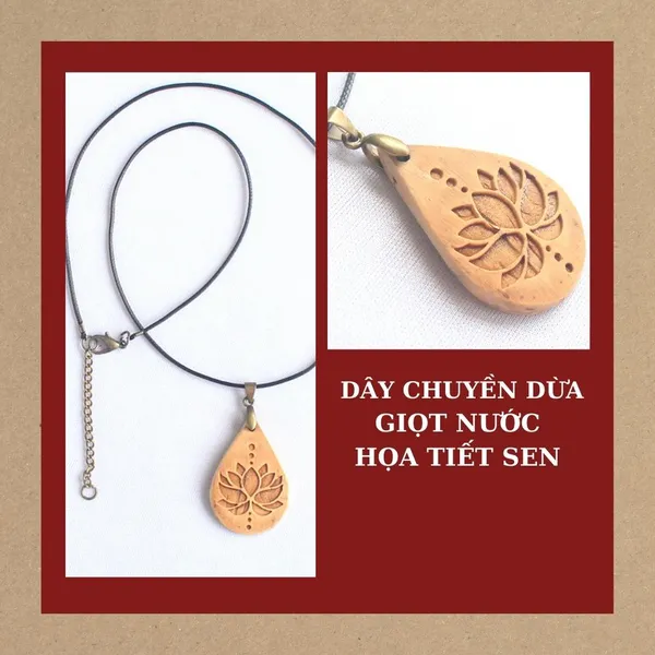 DÂY CHUYỀN DỪA GIỌT NƯỚC HỌA TIẾT SEN