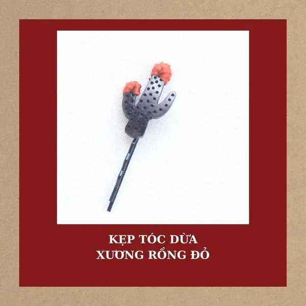 KẸP TÓC DỪA XƯƠNG RỒNG ĐỎ ( 1 KẸP ) 
