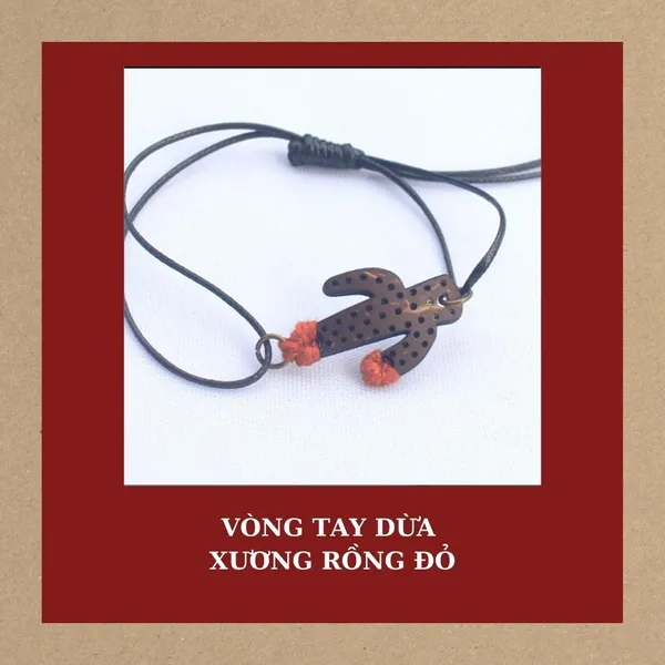 VÒNG TAY DỪA XƯƠNG RỒNG ĐỎ