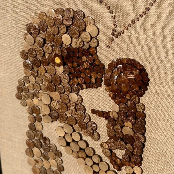 TRANH DỪA DECOR 70X90CM - MẸ VÀ BÉ