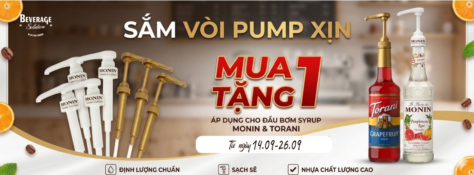 BƠM SYRUP MUA 1 TẶNG 1