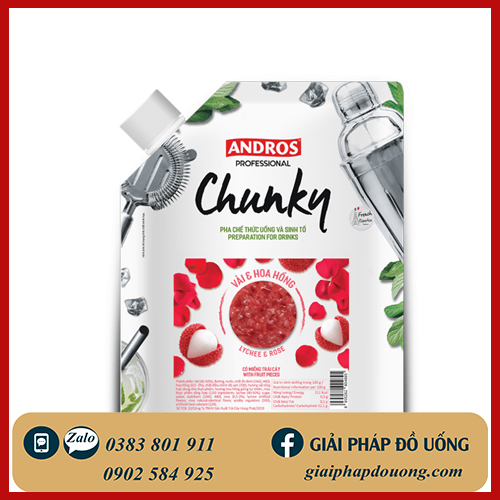 Giải Pháp Đồ Uống - Mứt Chunky Vải & Hoa Hồng