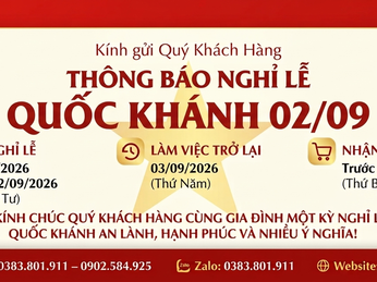 THÔNG BÁO NGHỈ LỄ QUỐC KHÁNH 02.09.2026