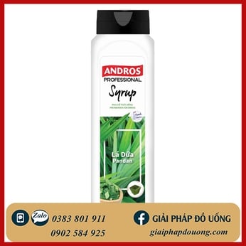 SYRUP ANDROS HƯƠNG LÁ DỨA/ PANDAN 820ML