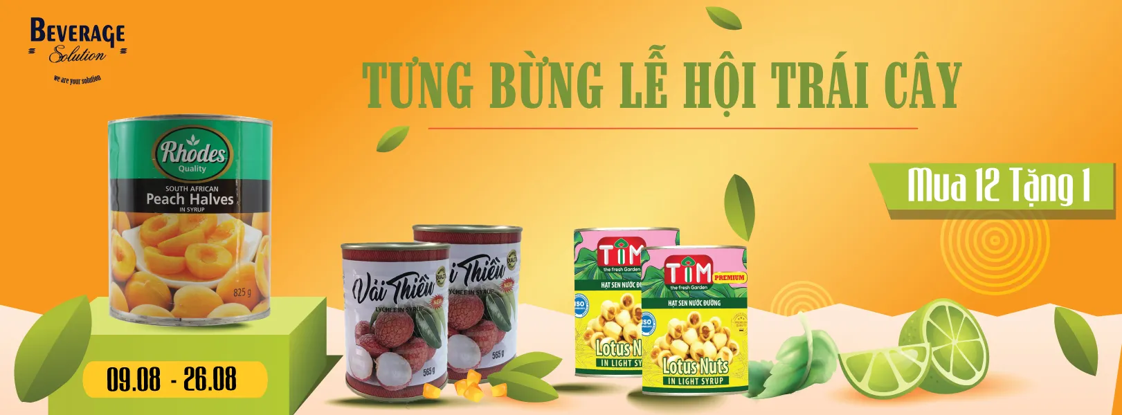 MUA 12 TẶNG 1 (TƯNG BỪNG LỄ HỘI TRÁI CÂY)