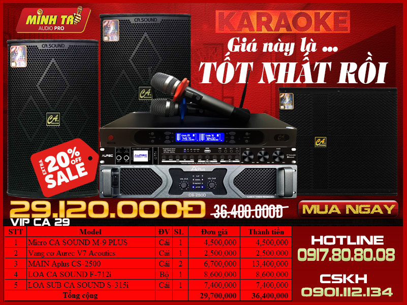 DÀN KARAOKE CAO CẤP VIP CA 29