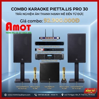 Combo Karaoke Pietta.Lis Pro 30 - Đẳng cấp âm thanh đến từ Đức