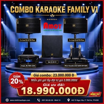 Combo Karaoke Family V1 - Giải pháp âm thanh cho gia đình và karaoke chuyên nghiệp
