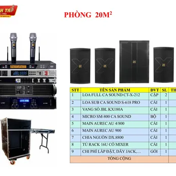 COMBO DÀN ÂM THANH CHO PHÒNG 20M