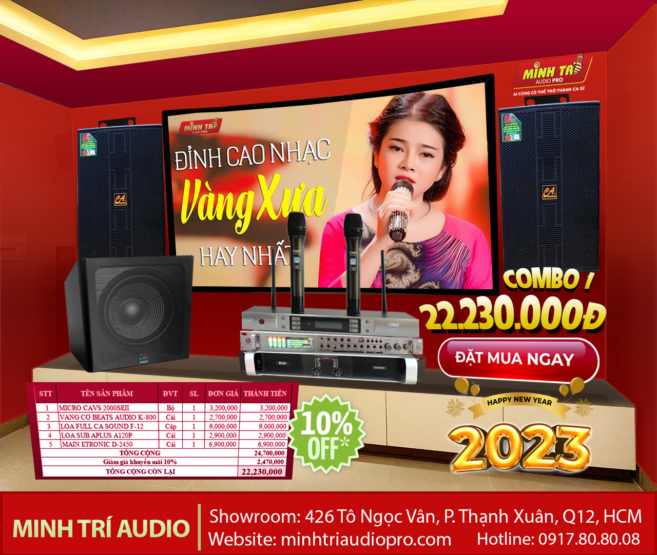 COMBO 1 BỘ DÀN KARAOKE GIA ĐÌNH - 2023 (Giảm 10%)