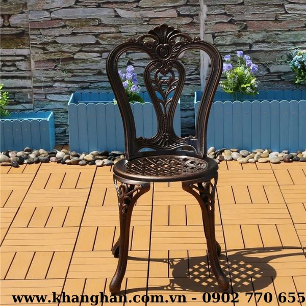 Ghế nhôm ngoài trời sơn tĩnh điện phong cách tân cổ điển KH23-G08 Ghế nhôm ngoài trời sơn tĩnh điện phong cách tân cổ điển KH23-G08