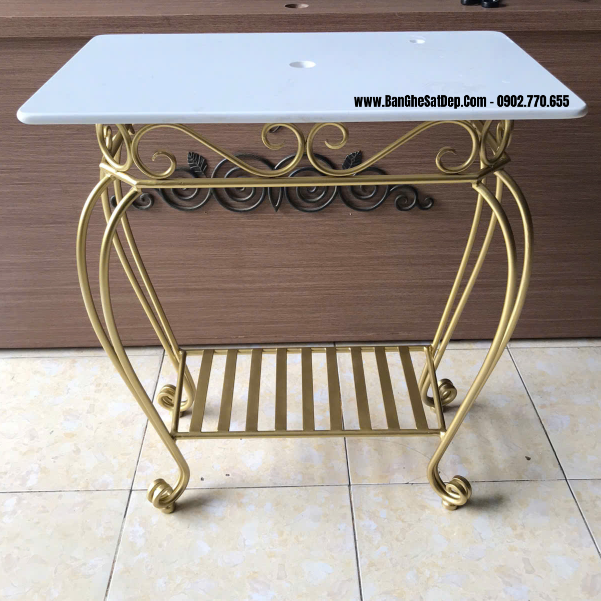 Bàn sắt mỹ thuật trang trí chậu lavabo sứ đẹp, Bàn sắt mỹ thuật trang trí chậu lavabo sứ đẹp,