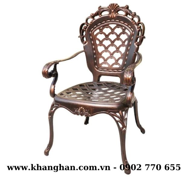 Ghế nhôm ngoài trời  sơn tĩnh điện phong cách tân cổ điển KH23-G03 Ghế nhôm ngoài trời  sơn tĩnh điện phong cách tân cổ điển KH23-G03