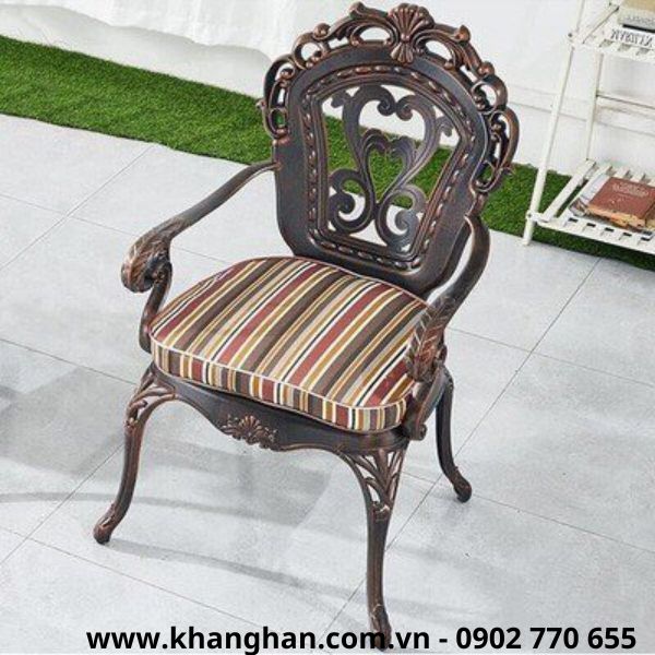 Ghế nhôm ngoài trời  sơn tĩnh điện phong cách tân cổ điển KH23-G03A Ghế nhôm ngoài trời  sơn tĩnh điện phong cách tân cổ điển KH23-G03A