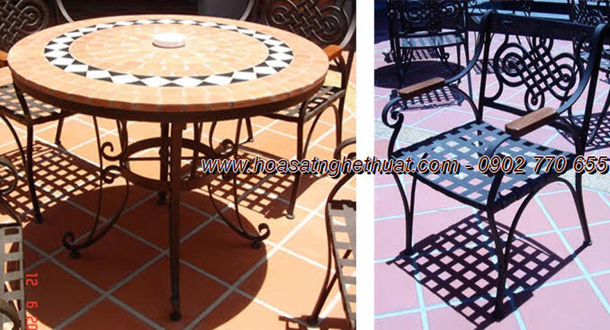 Mẫu bàn ghế sắt được yêu thích năm 2013 Mẫu bàn ghế sắt được yêu thích năm 2013
