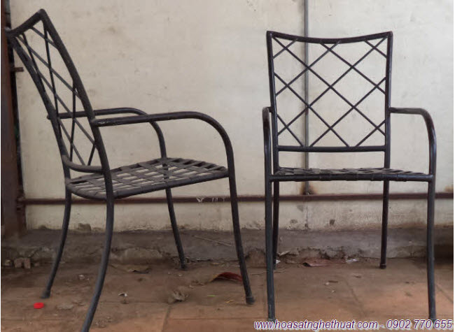 Ghế vuông sắt nghệ thuật KH-G004 Ghế vuông sắt nghệ thuật KH-G004