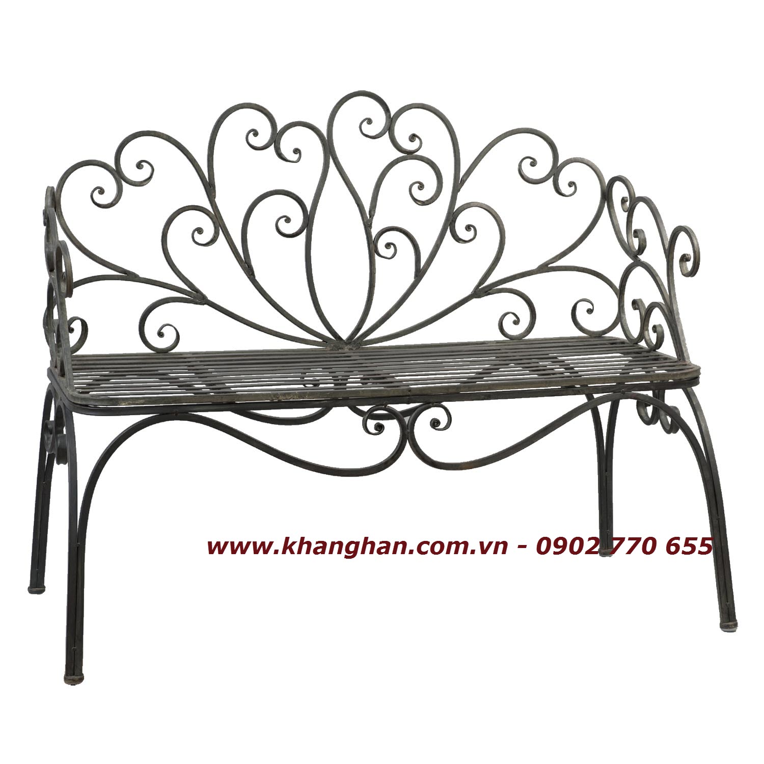 Long iron bench forged iron art KH17-GD004 Long iron bench forged iron art KH17-GD004