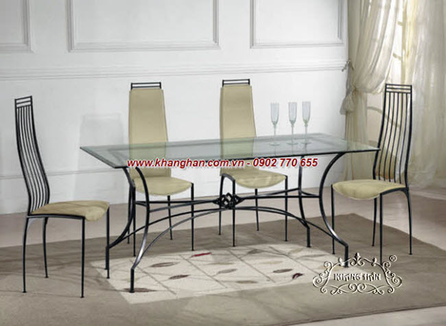 Bàn ghế sắt đơn giản mà sang trọng cho phòng khách KH14-BG010 Bàn ghế sắt đơn giản mà sang trọng cho phòng khách KH14-BG010