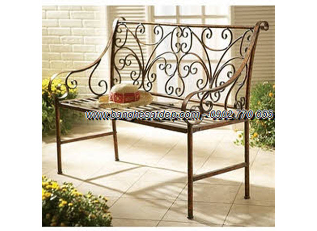 Long wrought iron benches art Khang Han KH-G058 Long wrought iron benches art Khang Han KH-G058