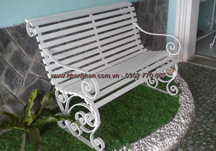 Long wrought iron benches art Khang Han KH-G064 Long wrought iron benches art Khang Han KH-G064
