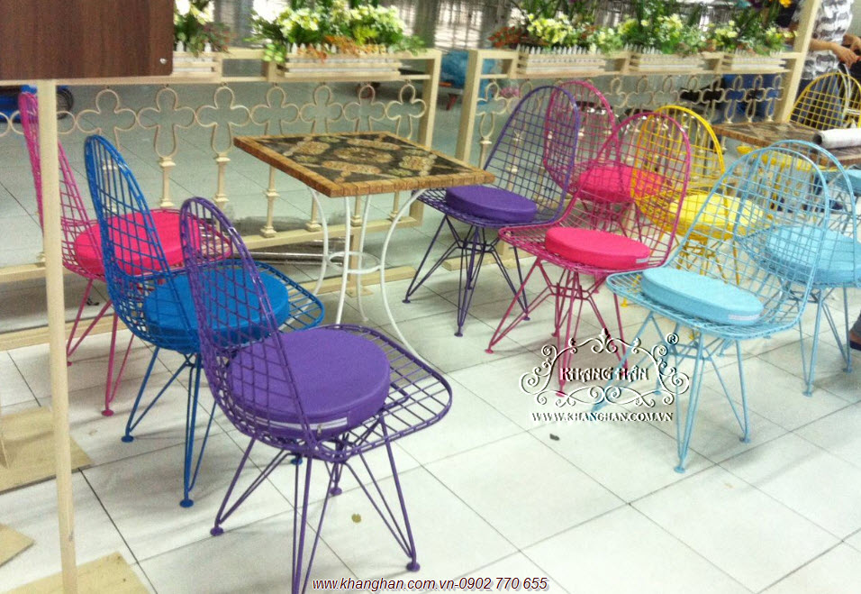 Ghế sắt đẹp mỹ thuật KH15-G011 Ghế sắt đẹp mỹ thuật KH15-G011