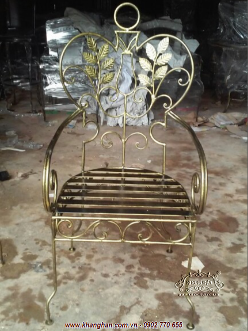 Ghế sắt mỹ thuật KH15-G014 Ghế sắt mỹ thuật KH15-G014