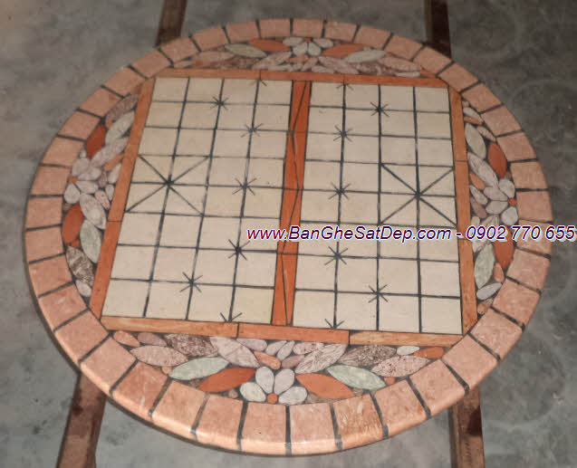 Mặt bàn Mosaic hình ô vuông lạ mắt KH14-M009 Mặt bàn Mosaic hình ô vuông lạ mắt KH14-M009