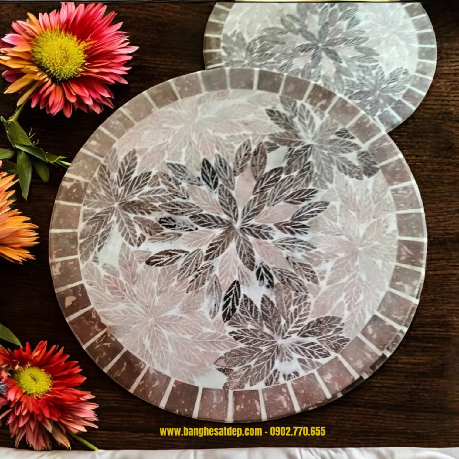 Mặt bàn đá mosaic KH24-M01 Mặt bàn đá mosaic KH24-M01