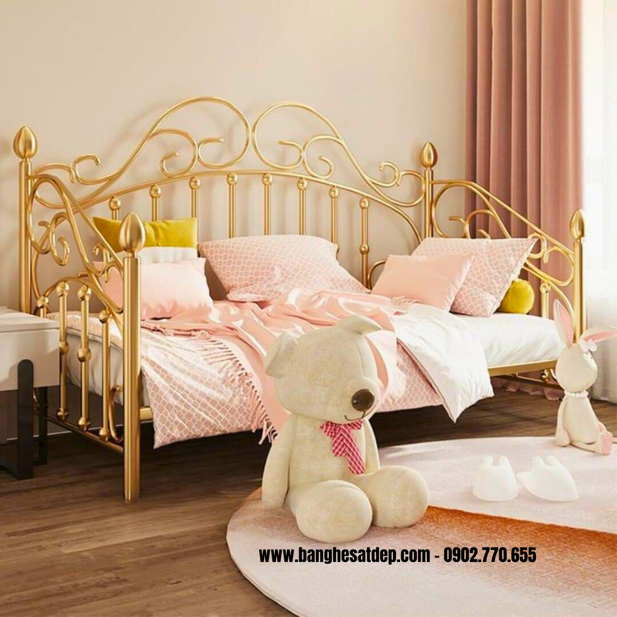 Sofa Bed cao cấp bằng sắt rèn mỹ thuật Sofa Bed cao cấp bằng sắt rèn mỹ thuật