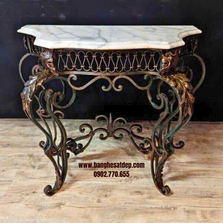 Bàn ốp tường trang trí bằng sắt rèn kh25-b03 Bàn ốp tường trang trí bằng sắt rèn kh25-b03