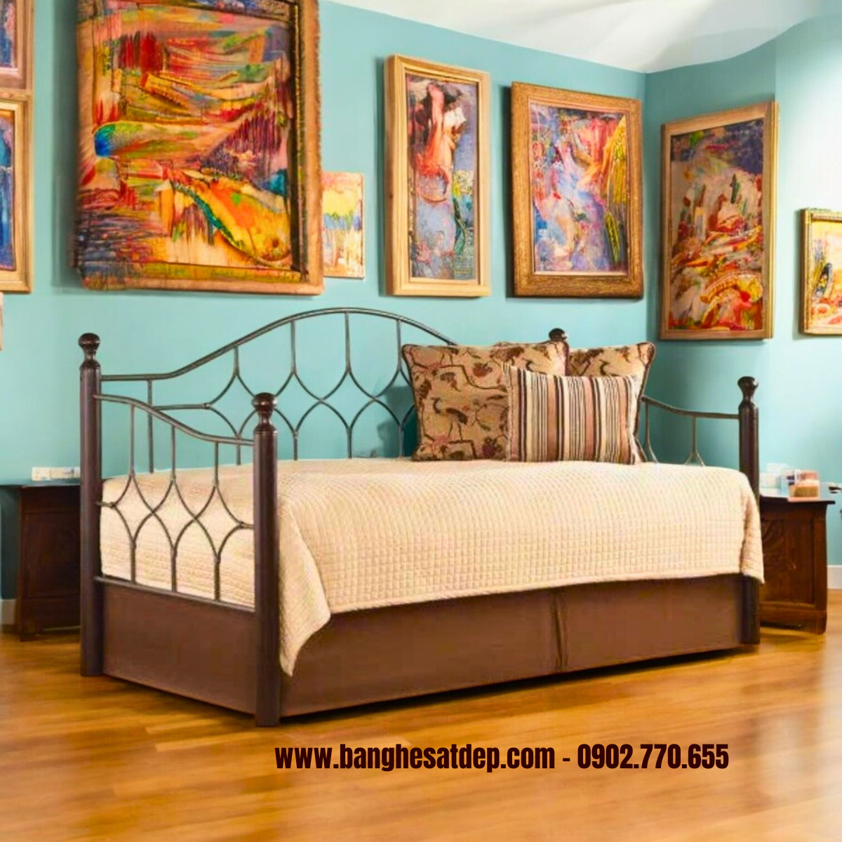 Ghế thư giãn sắt mỹ thuật KH25-S04 Ghế thư giãn sắt mỹ thuật KH25-S04