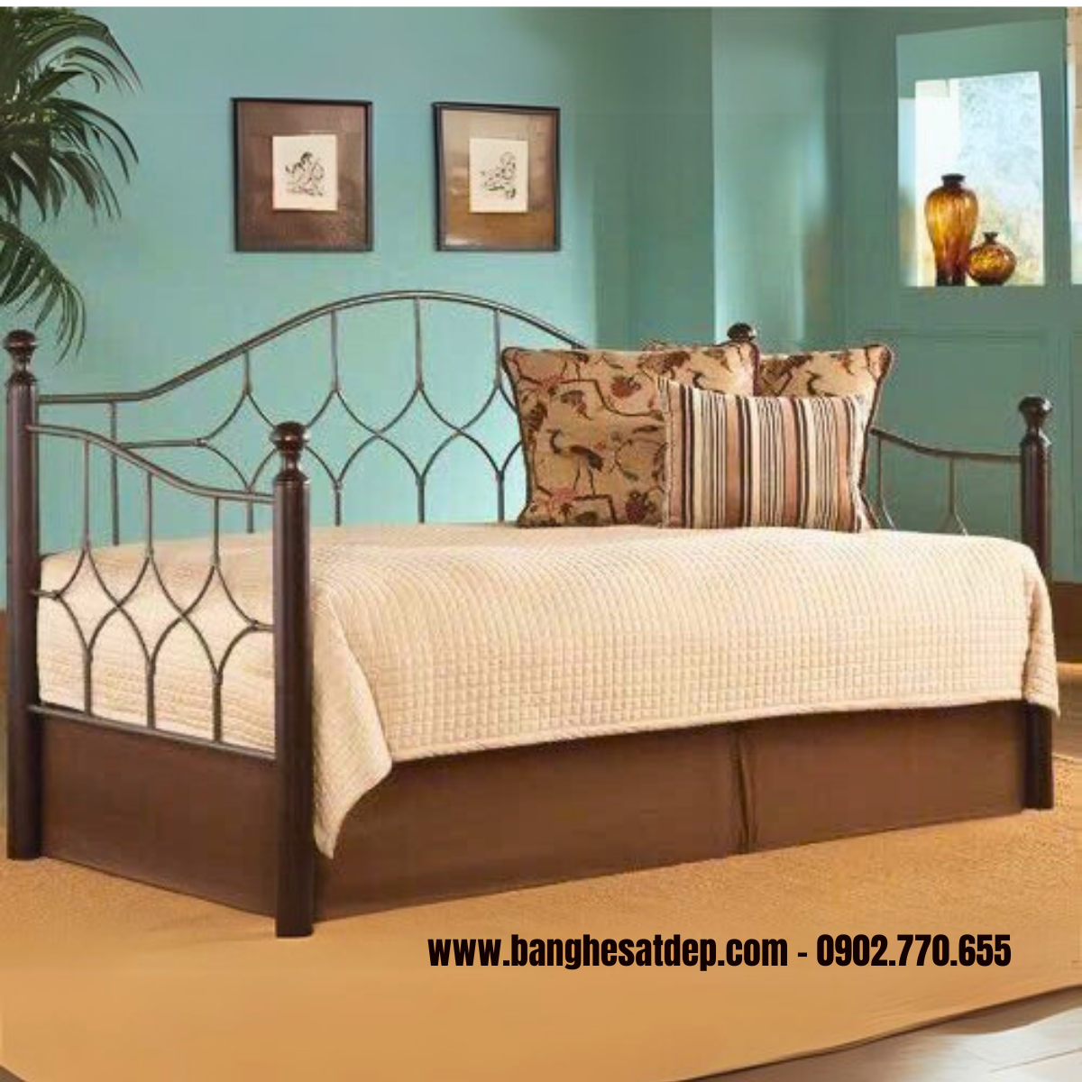 Ghế thư giãn sắt mỹ thuật KH25-S04 Ghế thư giãn sắt mỹ thuật KH25-S04