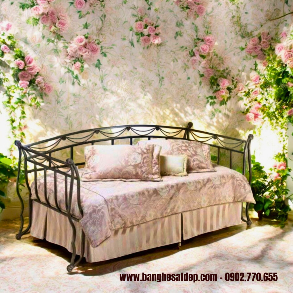 Sofa sắt mỹ thuật KH25-S05 Sofa sắt mỹ thuật KH25-S05