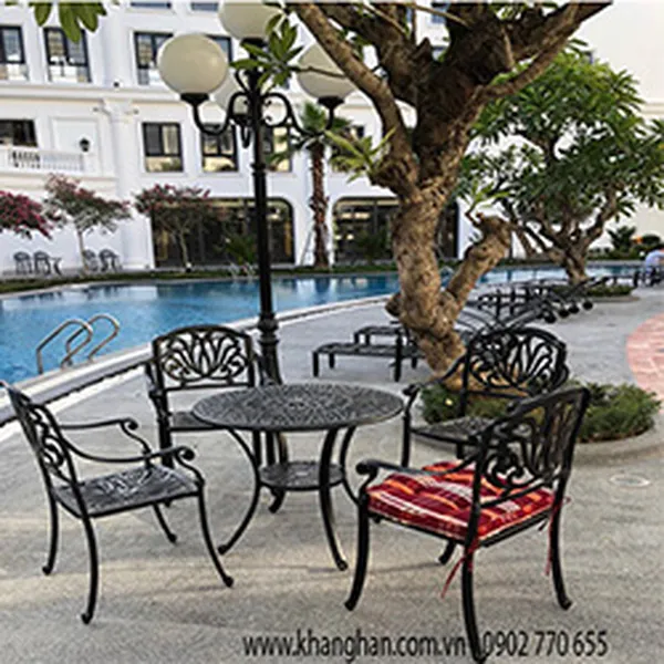 BÀN GHẾ NHÔM ĐÚC KHANG HÂN