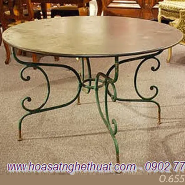 Antique iron table art