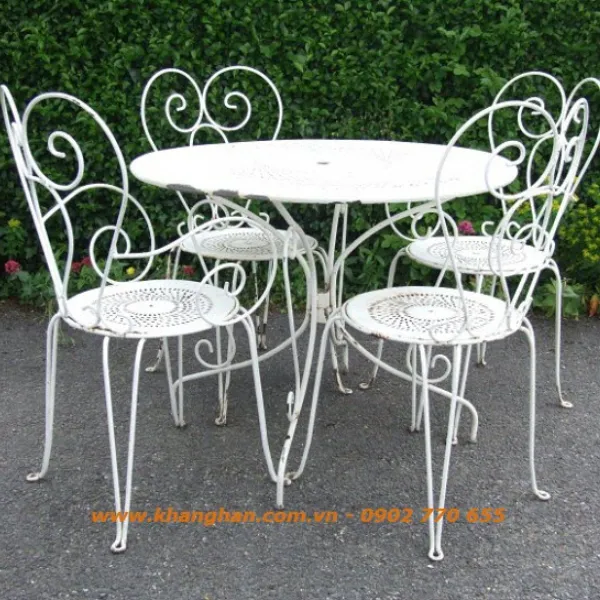 BÀN GHẾ SẮT SÂN VƯỜN KH-BG005