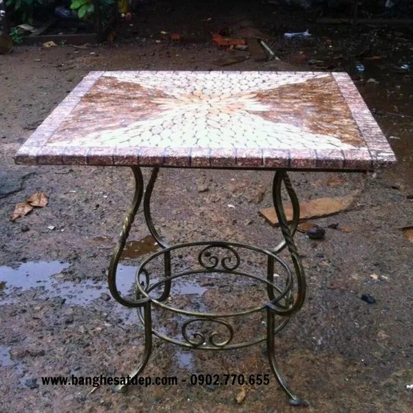 BÀN GHẾ SẮT ĐẸP KH14-BG023