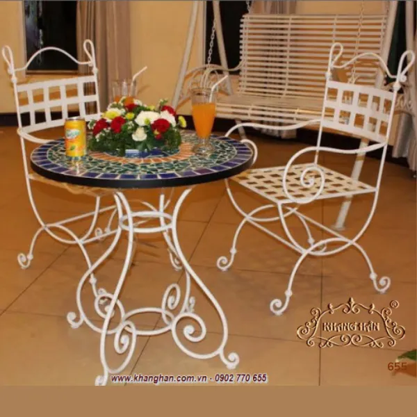 BÀN GHẾ SẮT RÈN MỸ THUẬT KH14-BG026