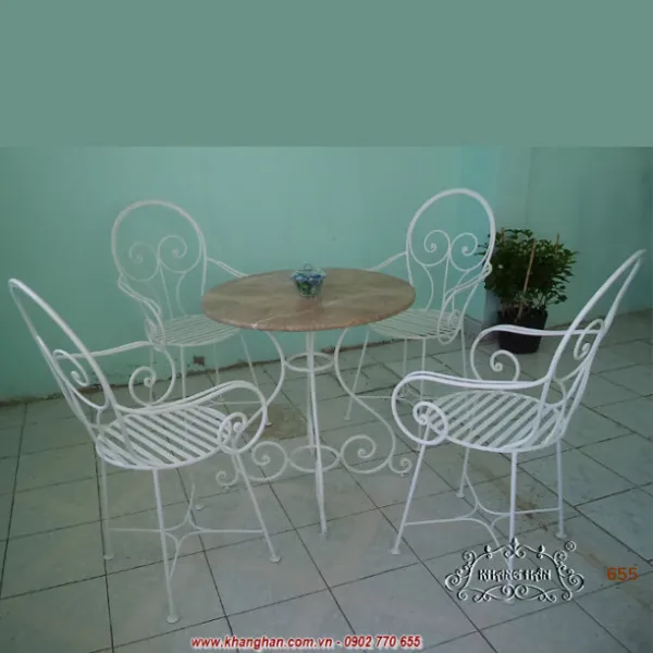 BÀN GHẾ SẮT MỸ THUẬT KH14-BG027
