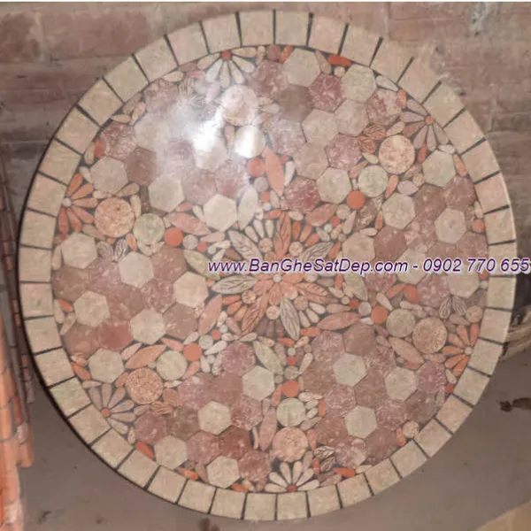 Mosaic Countertops with bright floral motifs