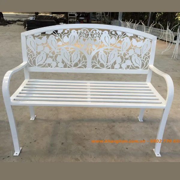 Iron bench unique art CNC cutting