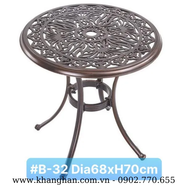 BÀN NHÔM ĐÚC NGOÀI TRỜI  KH23-B32