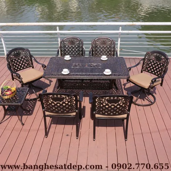 BÀN NƯỚNG NGOÀI TRỜI NHÔM ĐÚC