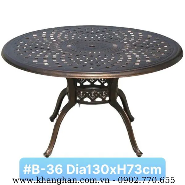 BÀN NHÔM ĐÚC NGOÀI TRỜI  KH23-B36