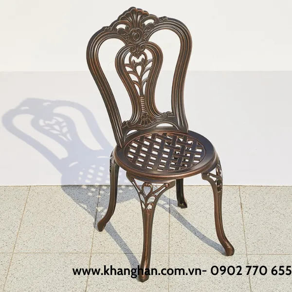 BỘ BÀN TRÒN 2 GHẾ NHÔM ĐÚC CHO SÂN VƯỜN XINH