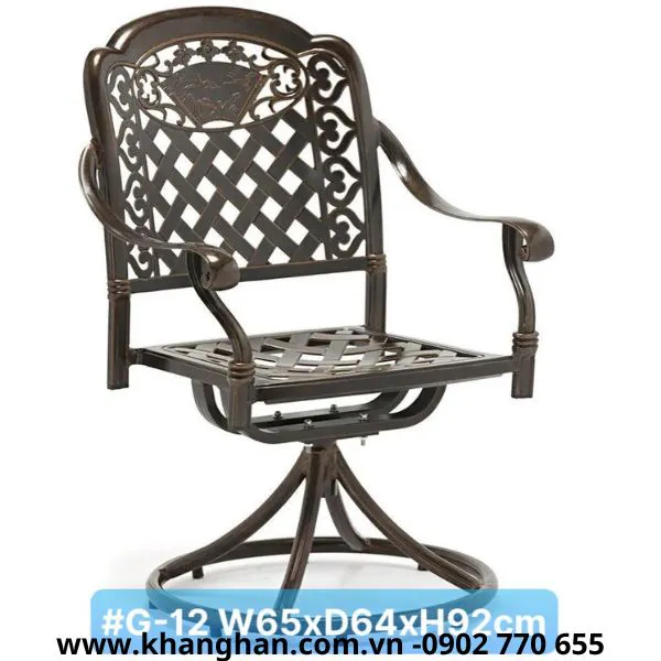  BÔ BÀN CHỮ NHẬT 6 GHẾ BẰNG NHÔM ĐÚC KH23-B34.6G01