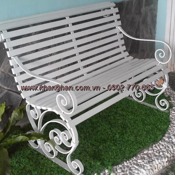 Ghế Băng Dài Bằng Sắt Cho Sân Vườn