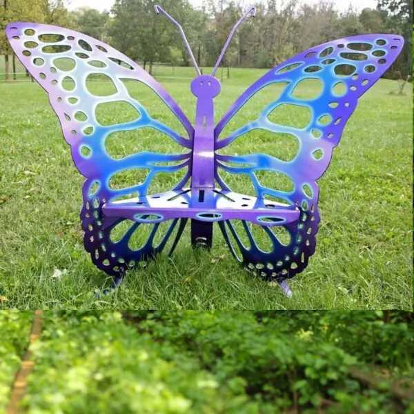 Ghế Băng Dài Hình Cánh Bướm Cho Sân Vườn Thêm Sinh Động